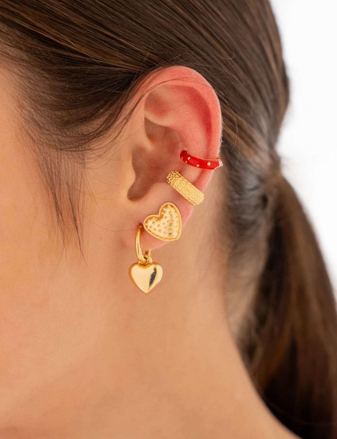 Set X4 Aretes Corazón By Jose y Cami