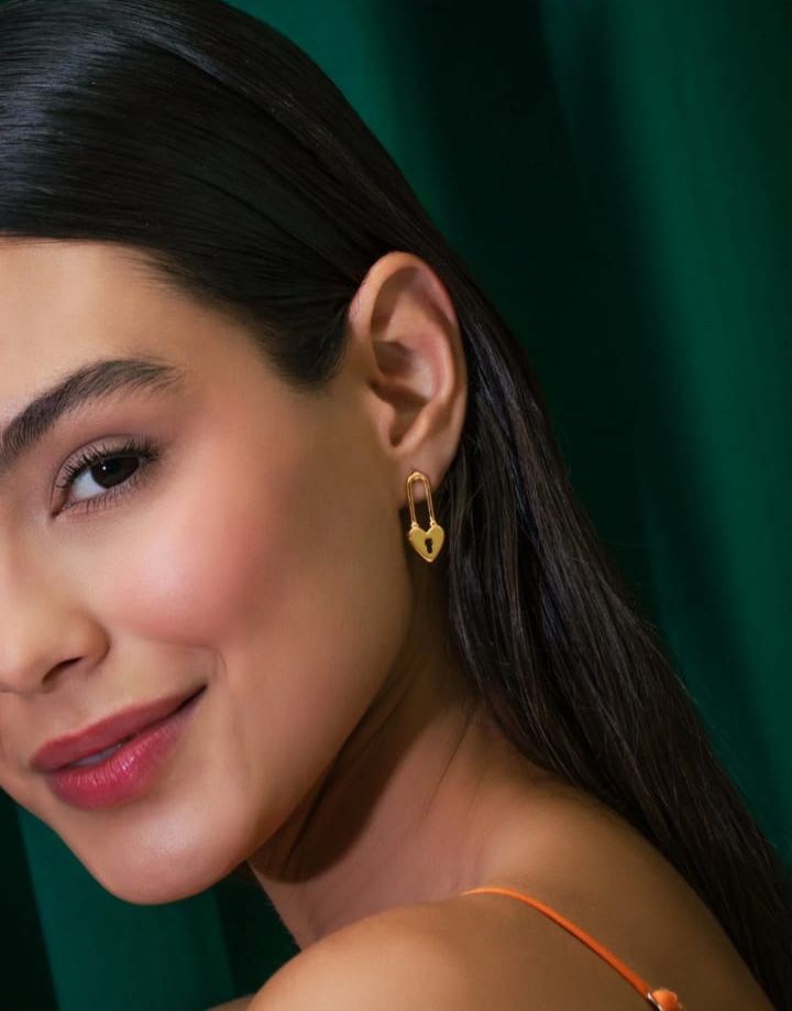 Aretes Candado Corazón