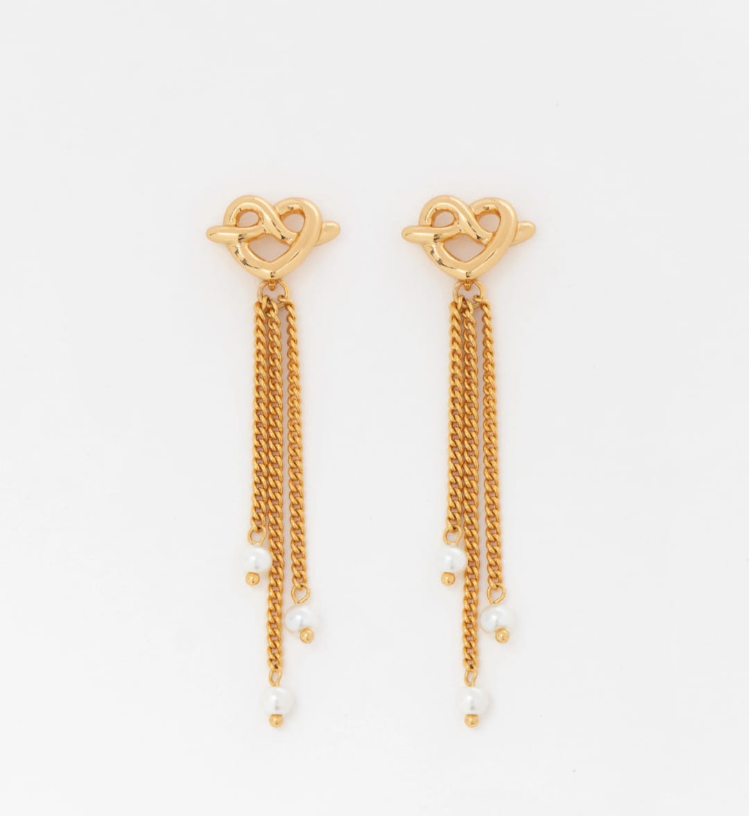 Aretes Corazon Lazo Perla