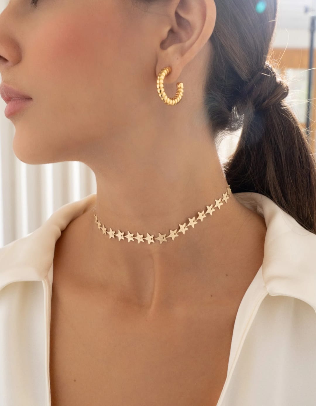 Choker estrellas + Aretes