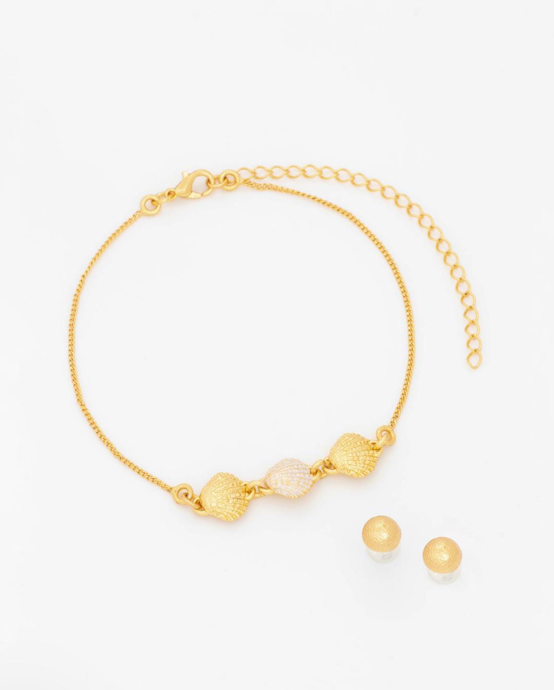 Tobillera Mini Conchitas + Aretes