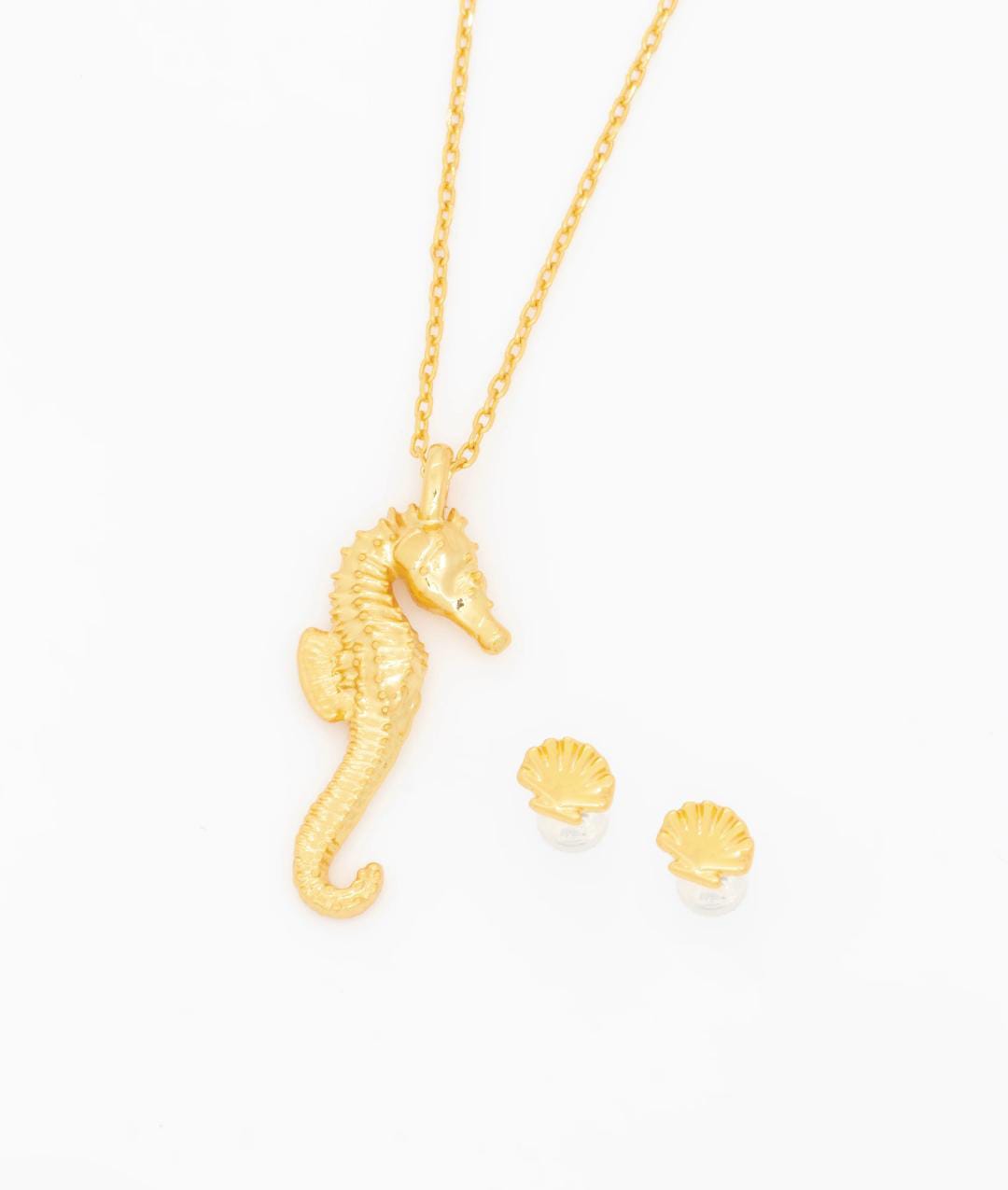 Collar Caballito de Mar + Aretes