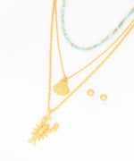 Set X2 Layering Nacar Langosta + Aretes