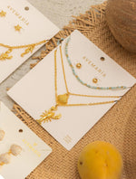 Set X2 Layering Nacar Langosta + Aretes