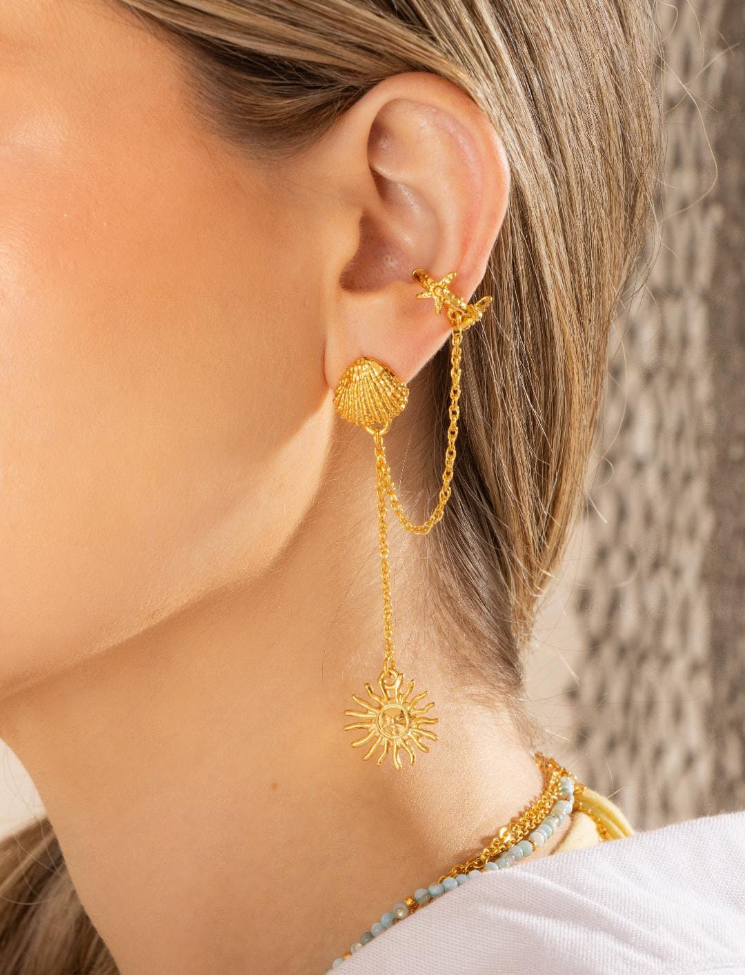 Aretes Solitario Concha