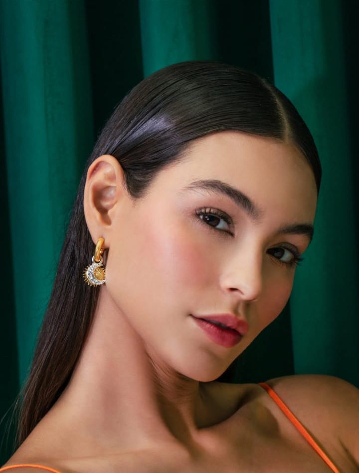 Candongas 3 En 1 Sol Y Luna Plata Y Oro