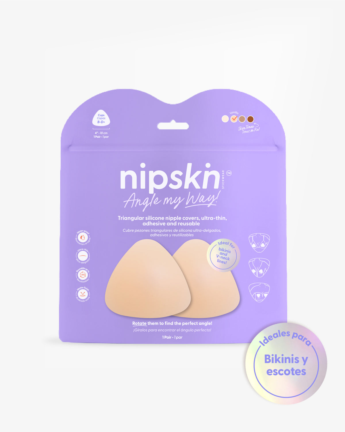 Cubre Pezones Triangulares de Silicona, Angle My Way - Nipskin®