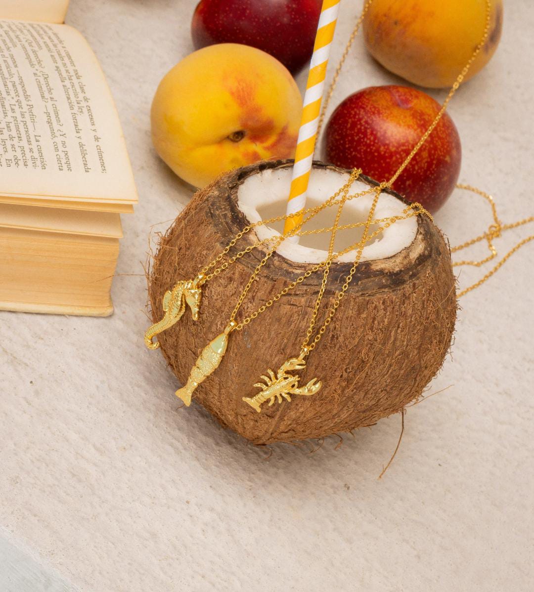 Collar Caballito de Mar + Aretes