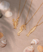 Collar Caballito de Mar + Aretes