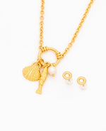 Collar Perla Concha + Aretes