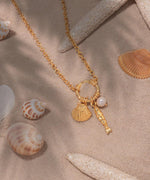 Collar Perla Concha + Aretes