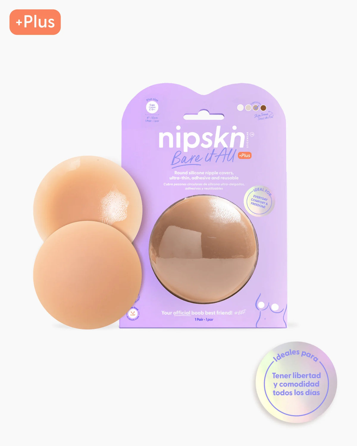 Cubrepezones de Silicona Reutilizable, Bare It All - Nipskin