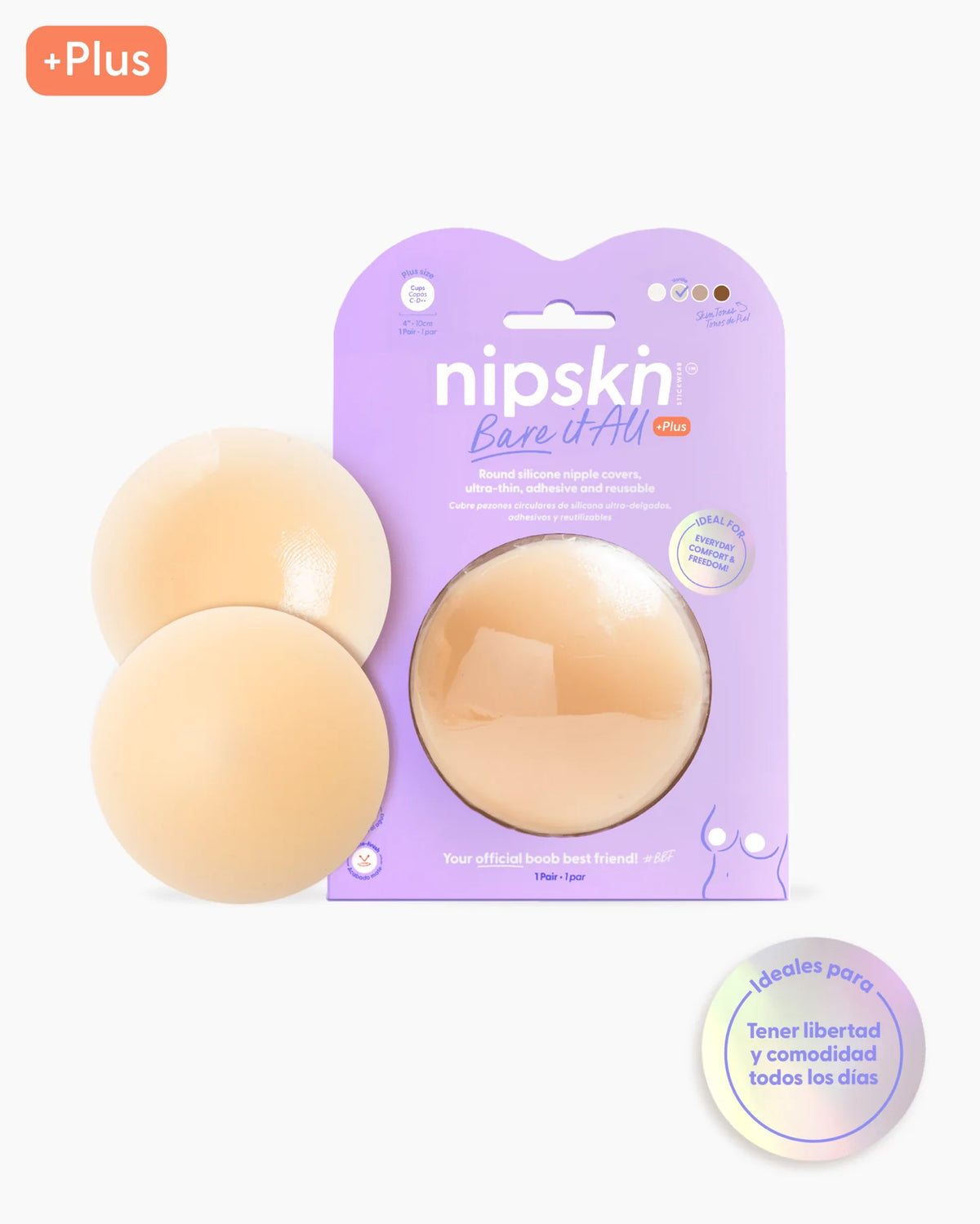 Cubrepezones de Silicona Reutilizable, Bare It All - Nipskin